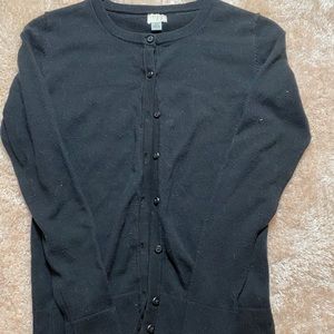 Long sleeve black sweater cardigan